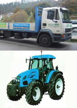 Agrícola Arves imagen de un tractor y un camión de carga